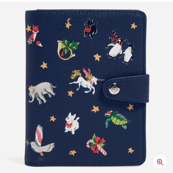 Vera Bradley Handbags - Vera Bradley RFID Holiday Passport Wallet Snow Globe Motifs NWT Vegan Leather